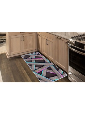 Colorix Carpet Kaymaz Taban Tezgah Önü Mutfak Paspası 75X150 cm No: 964