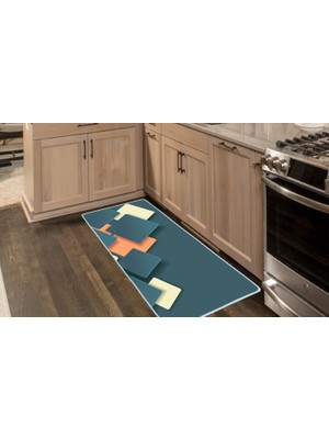 Colorix Carpet Kaymaz Taban Tezgah Önü Mutfak Paspası 75X150 cm No: 974