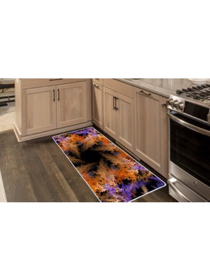 Colorix Carpet Kaymaz Taban Tezgah Önü Mutfak Paspası 75X150 cm No: 1375