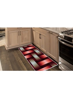 Colorix Carpet Kaymaz Taban Tezgah Önü Mutfak Paspası 75X150 cm No: 940