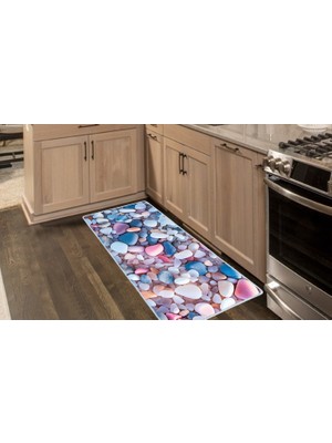 Colorix Carpet Kaymaz Taban Tezgah Önü Mutfak Paspası 75X150 cm No: 1142