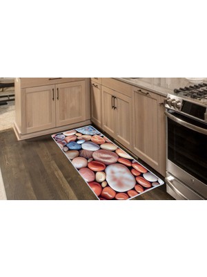 Colorix Carpet Kaymaz Taban Tezgah Önü Mutfak Paspası 75X150 cm No: 1060