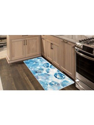 Colorix Carpet Kaymaz Taban Tezgah Önü Mutfak Paspası 75X150 cm No: 1370