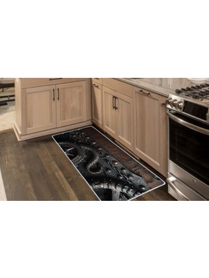 Colorix Carpet Kaymaz Taban Tezgah Önü Mutfak Paspası 75X150 cm No: 1374