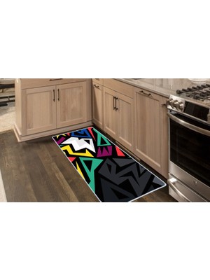 Colorix Carpet Kaymaz Taban Tezgah Önü Mutfak Paspası 75X150 cm No: 834