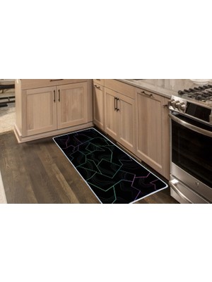 Colorix Carpet Kaymaz Taban Tezgah Önü Mutfak Paspası 75X150 cm No: 800