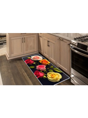 Colorix Carpet Kaymaz Taban Tezgah Önü Mutfak Paspası 75X150 cm No: 851