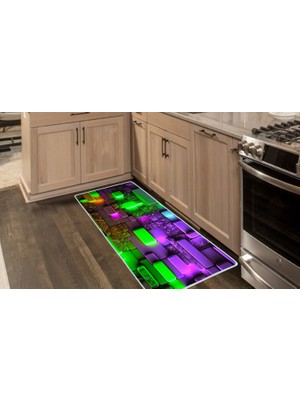 Colorix Carpet Kaymaz Taban Tezgah Önü Mutfak Paspası 75X150 cm No: 795