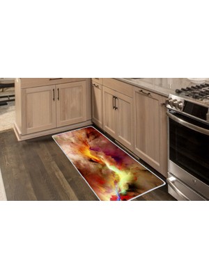 Colorix Carpet Kaymaz Taban Tezgah Önü Mutfak Paspası 75X150 cm No: 819