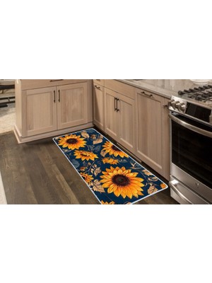 Colorix Carpet Kaymaz Taban Tezgah Önü Mutfak Paspası 75X150 cm No: 877