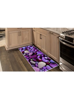 Colorix Carpet Kaymaz Taban Tezgah Önü Mutfak Paspası 75X150 cm No: 1085