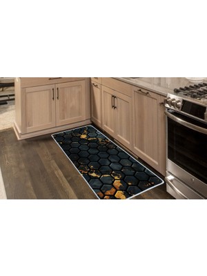 Colorix Carpet Kaymaz Taban Tezgah Önü Mutfak Paspası 75X150 cm No: 1247