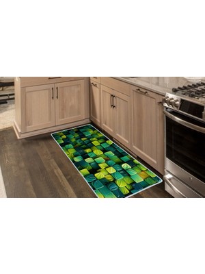 Colorix Carpet Kaymaz Taban Tezgah Önü Mutfak Paspası 75X150 cm No: 1268