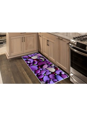 Colorix Carpet Kaymaz Taban Tezgah Önü Mutfak Paspası 75X150 cm No: 1068