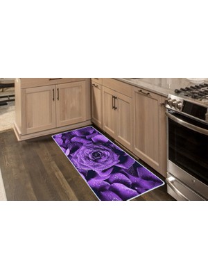 Colorix Carpet Kaymaz Taban Tezgah Önü Mutfak Paspası 75X150 cm No: 1132