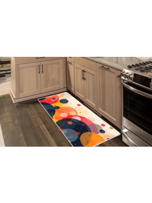 Colorix Carpet Kaymaz Taban Tezgah Önü Mutfak Paspası 75X150 cm No: 1213