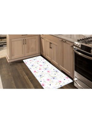 Colorix Carpet Kaymaz Taban Tezgah Önü Mutfak Paspası 75X150 cm No: 1319