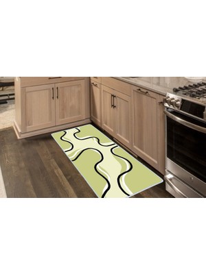 Colorix Carpet Kaymaz Taban Tezgah Önü Mutfak Paspası 75X150 cm No: 1018