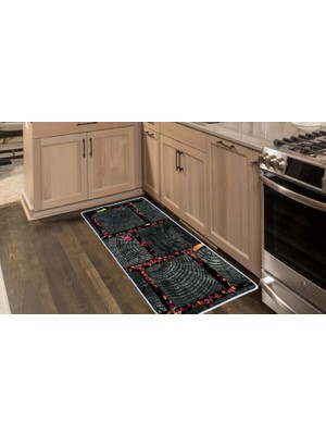 Colorix Carpet Kaymaz Taban Tezgah Önü Mutfak Paspası 75X150 cm No: 1259