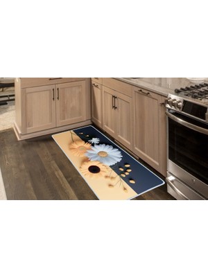 Colorix Carpet Kaymaz Taban Tezgah Önü Mutfak Paspası 75X150 cm No: 1051