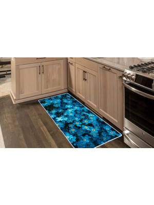 Colorix Carpet Kaymaz Taban Tezgah Önü Mutfak Paspası 75X150 cm No: 1333