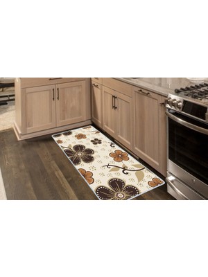 Colorix Carpet Kaymaz Taban Tezgah Önü Mutfak Paspası 75X150 cm No: 1177