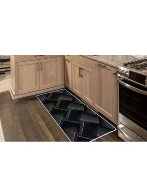 Colorix Carpet Kaymaz Taban Tezgah Önü Mutfak Paspası 75X150 cm No: 1203