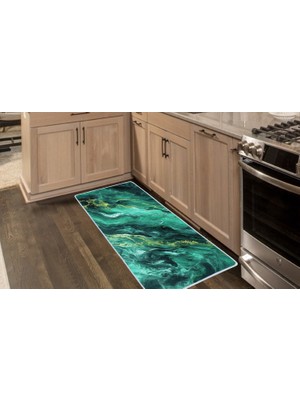 Colorix Carpet Kaymaz Taban Tezgah Önü Mutfak Paspası 75X150 cm No: 1400