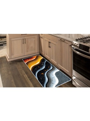 Colorix Carpet Kaymaz Taban Tezgah Önü Mutfak Paspası 75X150 cm No: 779