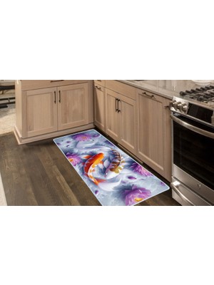 Colorix Carpet Kaymaz Taban Tezgah Önü Mutfak Paspası 75X150 cm No: 805