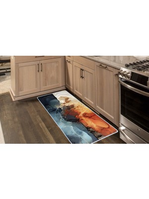 Colorix Carpet Kaymaz Taban Tezgah Önü Mutfak Paspası 75X150 cm No: 864