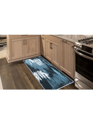 Colorix Carpet Kaymaz Taban Tezgah Önü Mutfak Paspası 75X150 cm No: 1014