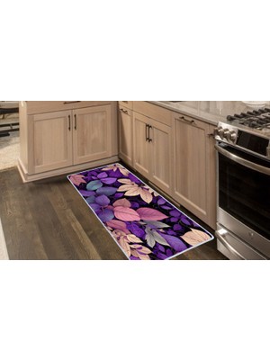 Colorix Carpet Kaymaz Taban Tezgah Önü Mutfak Paspası 75X150 cm No: 1034