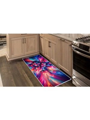 Colorix Carpet Kaymaz Taban Tezgah Önü Mutfak Paspası 75X150 cm No: 1023