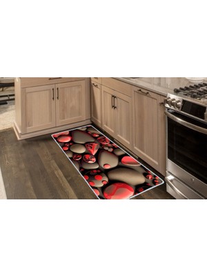 Colorix Carpet Kaymaz Taban Tezgah Önü Mutfak Paspası 75X150 cm No: 1067