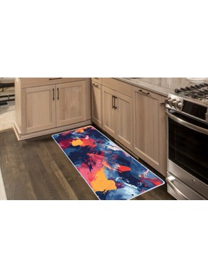 Colorix Carpet Kaymaz Taban Tezgah Önü Mutfak Paspası 75X150 cm No: 1399