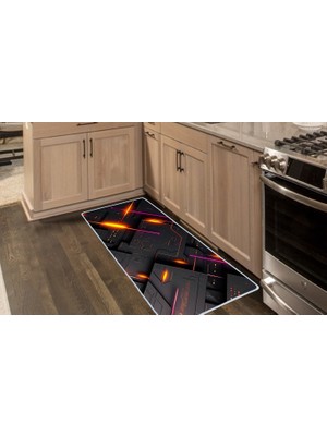 Colorix Carpet Kaymaz Taban Tezgah Önü Mutfak Paspası 75X150 cm No: 872