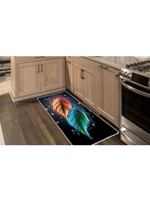 Colorix Carpet Kaymaz Taban Tezgah Önü Mutfak Paspası 75X150 cm No: 1041