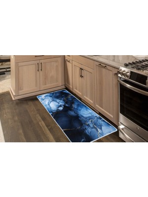 Colorix Carpet Kaymaz Taban Tezgah Önü Mutfak Paspası 75X150 cm No: 1276