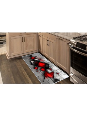 Colorix Carpet Kaymaz Taban Tezgah Önü Mutfak Paspası 75X150 cm No: 1449