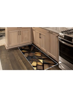 Colorix Carpet Kaymaz Taban Tezgah Önü Mutfak Paspası 75X150 cm No: 1505