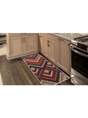 Colorix Carpet Kaymaz Taban Tezgah Önü Mutfak Paspası 75X150 cm No: 996