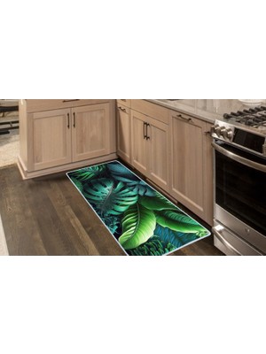 Colorix Carpet Kaymaz Taban Tezgah Önü Mutfak Paspası 75X150 cm No: 1040