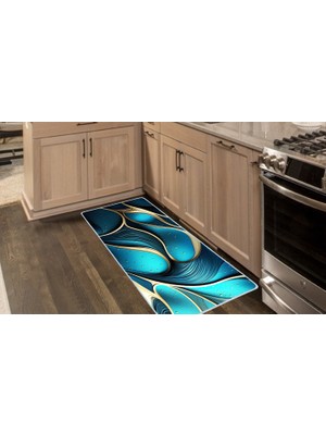 Colorix Carpet Kaymaz Taban Tezgah Önü Mutfak Paspası 75X150 cm No: 1127