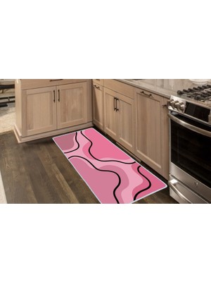 Colorix Carpet Kaymaz Taban Tezgah Önü Mutfak Paspası 75X150 cm No: 1258