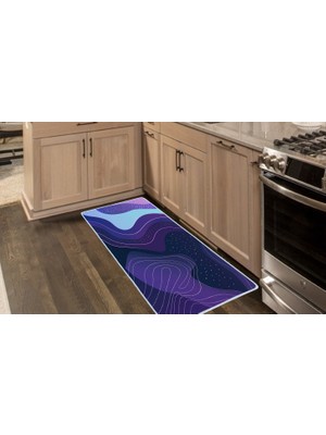 Colorix Carpet Kaymaz Taban Tezgah Önü Mutfak Paspası 75X150 cm No: 1428