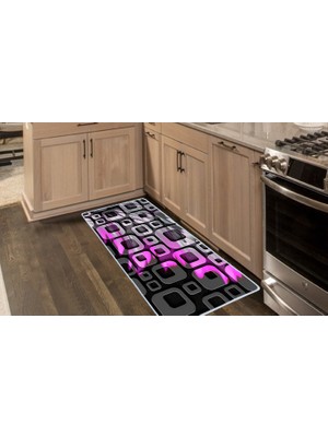 Colorix Carpet Kaymaz Taban Tezgah Önü Mutfak Paspası 75X150 cm No: 1482