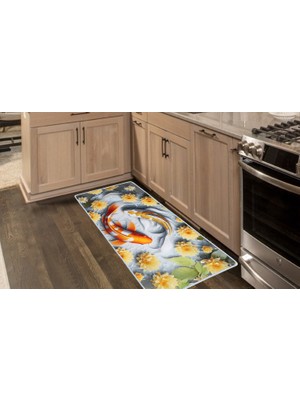 Colorix Carpet Kaymaz Taban Tezgah Önü Mutfak Paspası 75X150 cm No: 1510