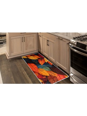 Colorix Carpet Kaymaz Taban Tezgah Önü Mutfak Paspası 75X150 cm No: 933