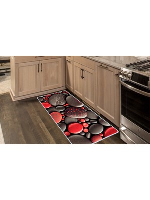 Colorix Carpet Kaymaz Taban Tezgah Önü Mutfak Paspası 75X150 cm No: 1063